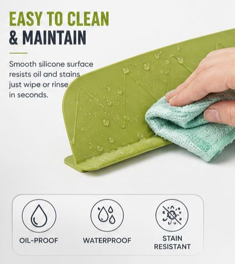 2-in-1 Silicone Faucet Mat & Kitchen Sink Splash Guard – Water-Resistant Countertop Protector