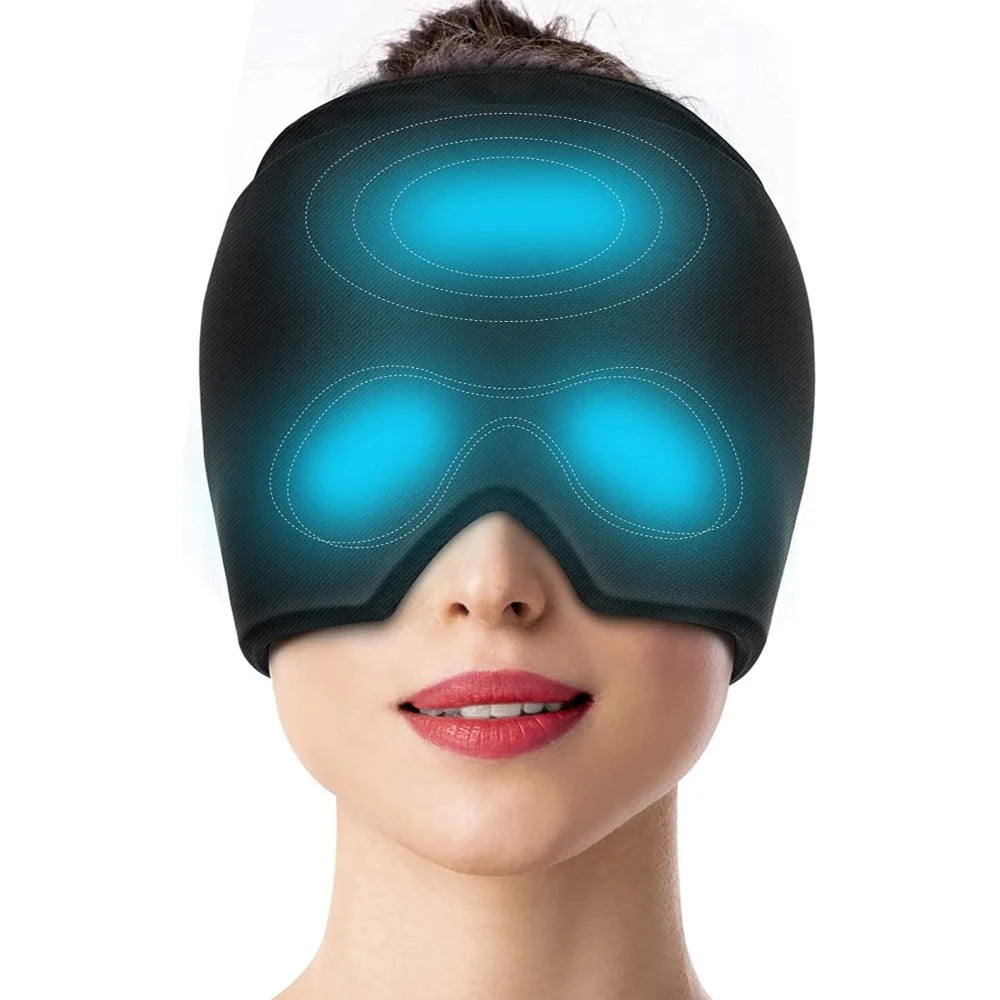 Cooling Gel Migraine Relief Cap – Reusable Hot & Cold Therapy Headache Relief Mask - Free Shipping