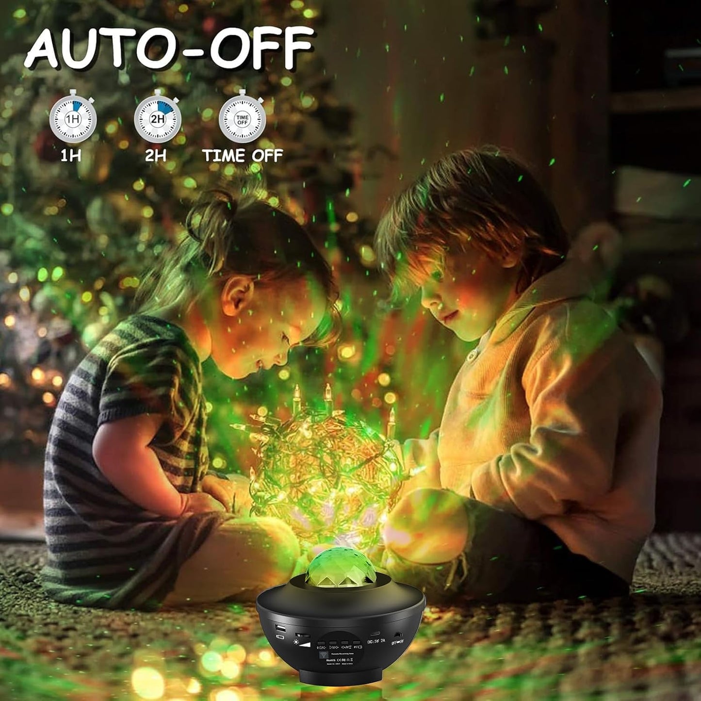 Starry Sky Projector Lamp – USB Galaxy Night Light with Music Speaker – Free Shipping