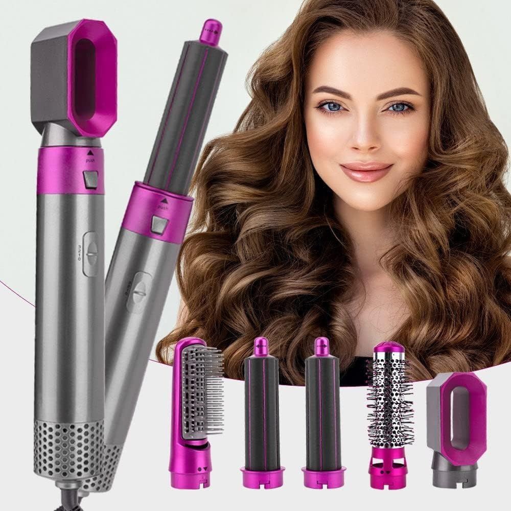 5-in-1 Hot Air Hair Styler & Dryer Brush Set – Multi-Attachment Hair Styling Tool for Drying, Curling & Volume