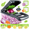 Multi-Functional Vegetable Chopper – Manual Food Cutter with Interchangeable Blades & Container