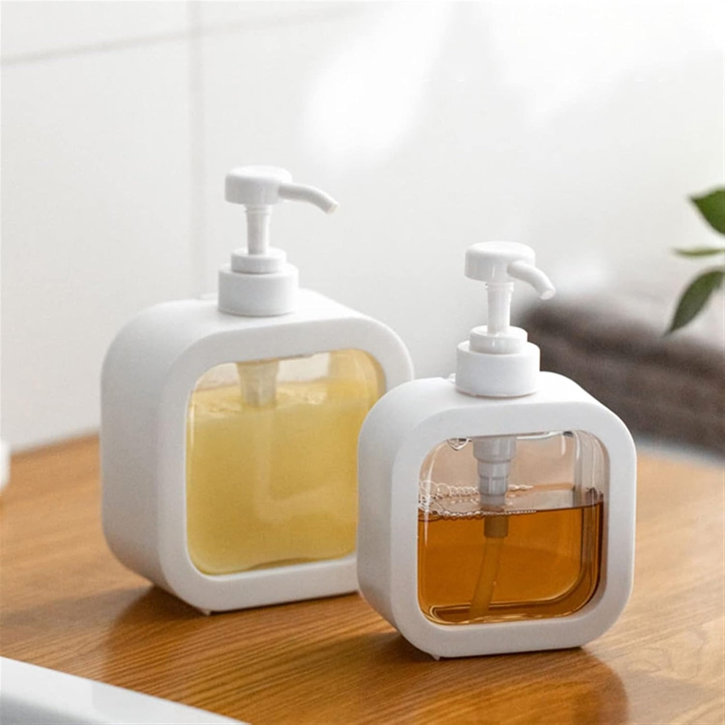Refillable Liquid Soap Dispenser Pump Bottle - Modern Countertop Hand Wash & Dish Soap Container