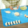 Large Non-Stick Silicone Dough Rolling Mat with Measurement Guide – Big Size Roti, Pizza & Pastry Baking Mat