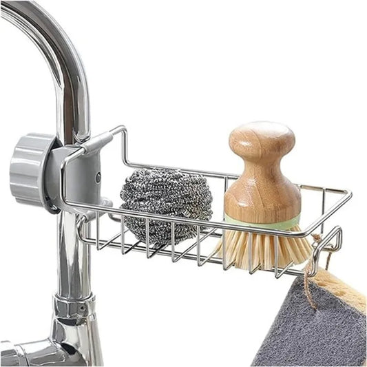 2-in-1 Kitchen Faucet Basket & 360° Rotating Faucet Sprayer Set – Water Saving Sink Accessories