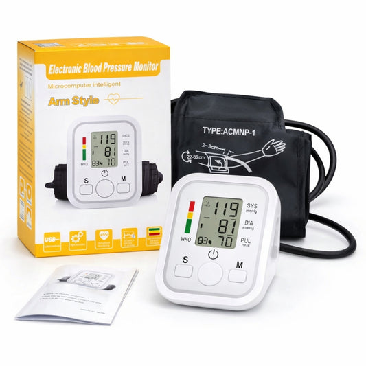 Digital Blood Pressure Monitor for Home Use – Automatic Upper Arm BP Machine with Large LCD Display with Free Shipping