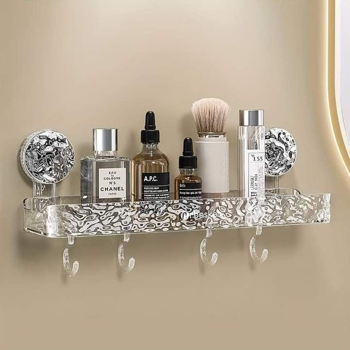 Luxury Suction Shelf – Wall Mounted Corner Shower Organizer | Free Shipping