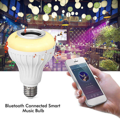 Bluetooth RGB LED Music Bulb Speaker – Wireless Color Changing Light with Built-in Bluetooth Audio Speaker