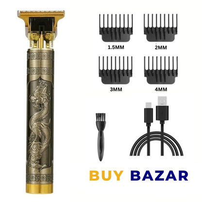 T9 Electric Hair Trimmer – Cordless Rechargeable Beard & Hair Clipper with Metal Body for Men Grooming