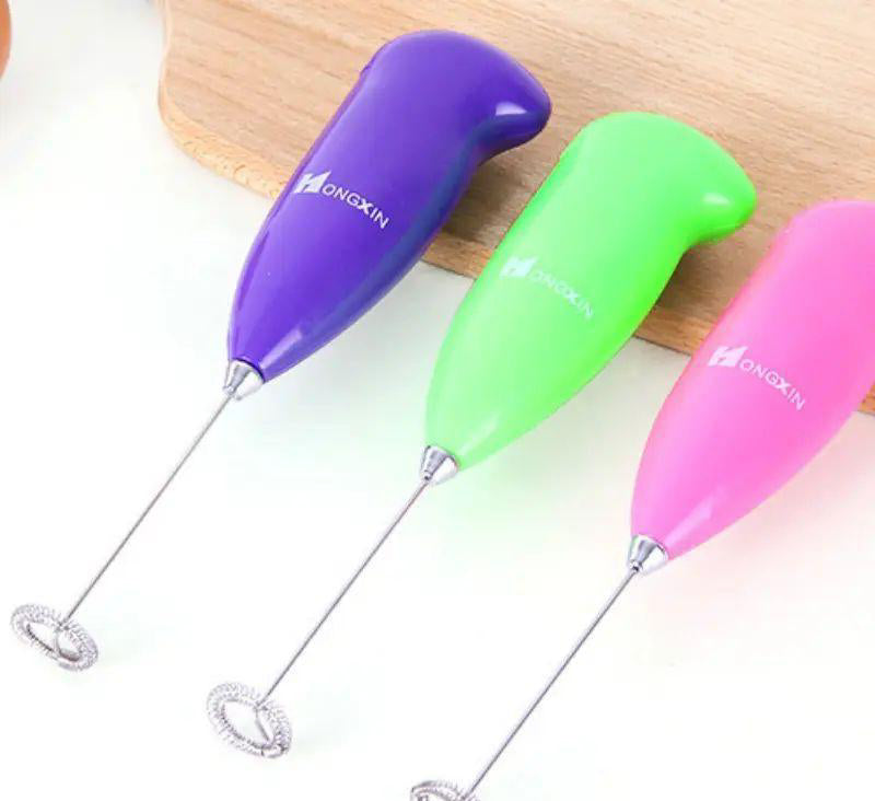 Handheld Electric Milk Frother – Battery Operated Coffee Foam Maker with Stainless Steel Whisk