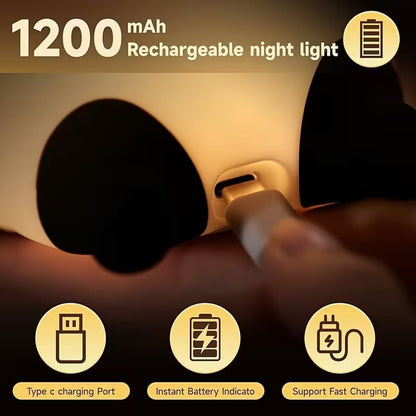 Panda LED Desk Lamp – Rechargeable Touch Control Night Light for Kids & Bedroom