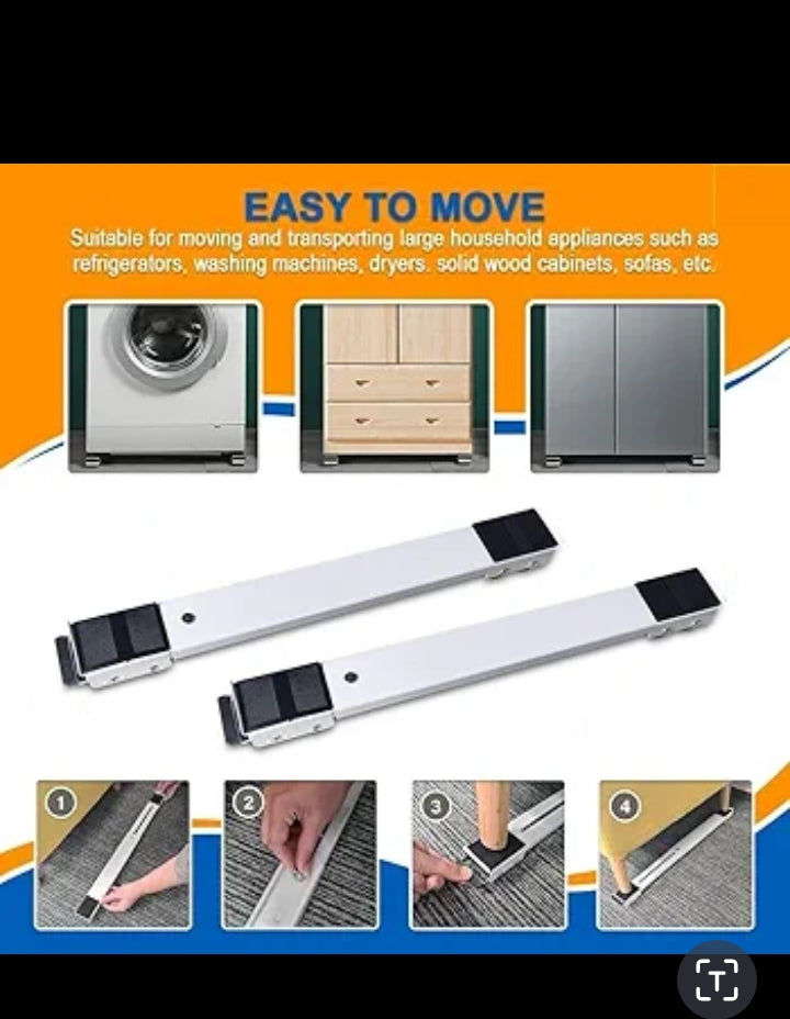 2-Piece Extendable Furniture Moving Tool Set – Heavy Duty Furniture Lifter & Roller Sliders for Easy Moving