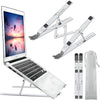 Adjustable Foldable Aluminum Laptop Stand with Carry Pouch – Portable Ergonomic Notebook Holder