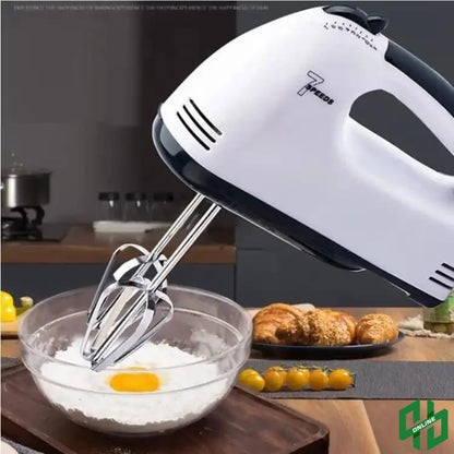 7-Speed Electric Hand Mixer – Scarlett Kitchen Beater with Stainless Steel Whisks & Dough Hooks for Baking