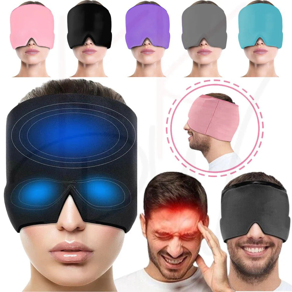 Cooling Gel Migraine Relief Cap – Reusable Hot & Cold Therapy Headache Relief Mask - Free Shipping
