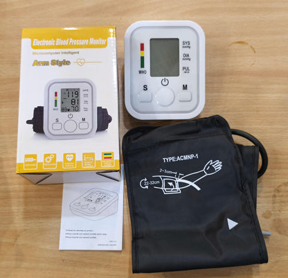 Digital Blood Pressure Monitor for Home Use – Automatic Upper Arm BP Machine with Large LCD Display