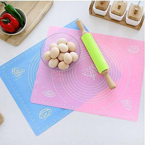 Large Non-Stick Silicone Dough Rolling Mat with Measurement Guide – Big Size Roti, Pizza & Pastry Baking Mat