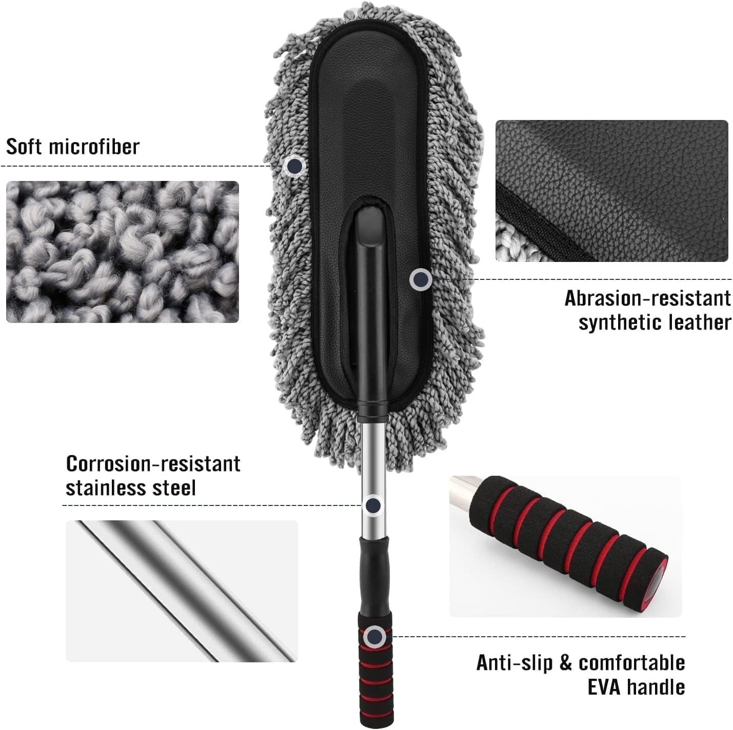 Premium Microfiber Car Cleaning Duster Brush