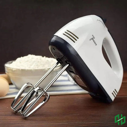 7-Speed Electric Hand Mixer – Scarlett Kitchen Beater with Stainless Steel Whisks & Dough Hooks for Baking