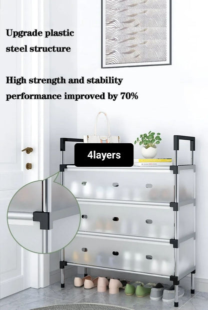 Dustproof Shoe Rack Organizer – Multi-Layer Shoe Storage Cabinet with Cover