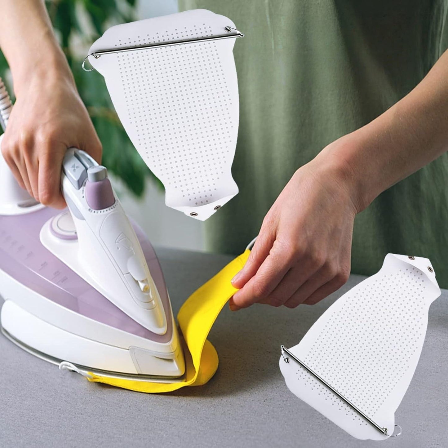 Teflon Iron Cover Protector for Steam Irons – Reusable Non-Stick Soleplate Cover Heat Resistant Ironing Shoe