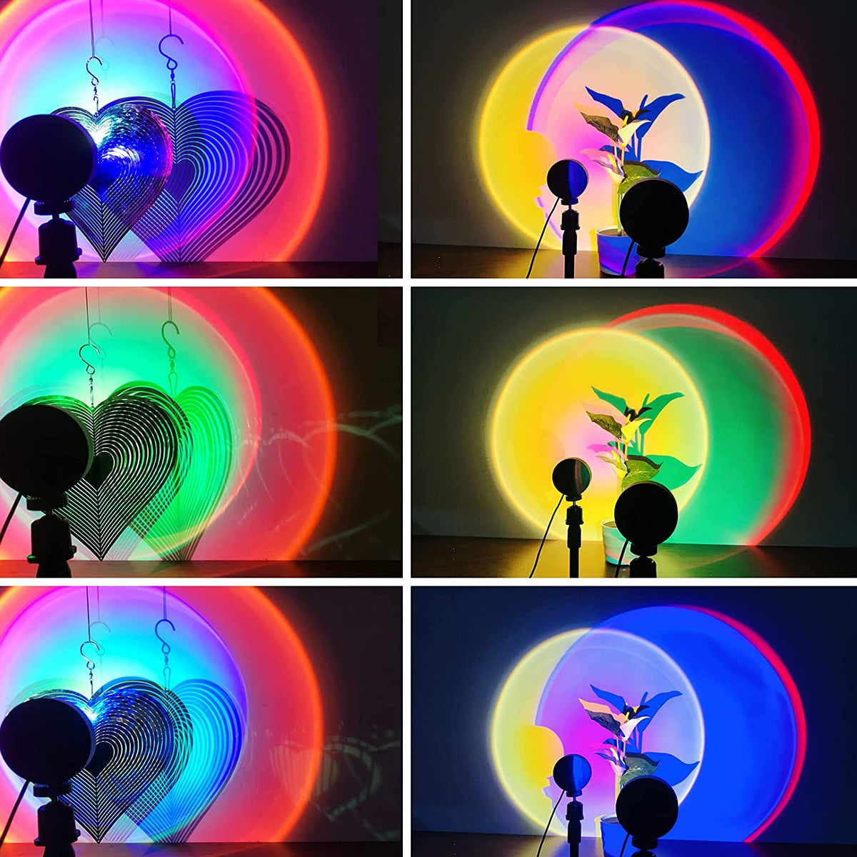 2-in-1 Moon & Sunset Lamp Deal | 3D Crystal Moon Lamp + Sunset Projection Lamp