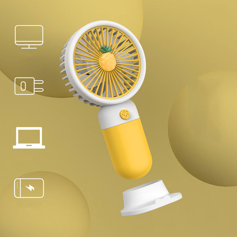 Mini Portable Handheld Rechargeable Fan | 3 Speed Pocket Fan with Adjustable Airflow for Home, Office & Travel