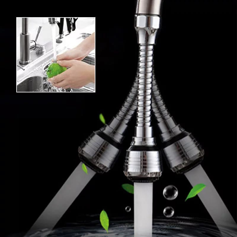 2-in-1 Kitchen Faucet Basket & 360° Rotating Faucet Sprayer Set – Water Saving Sink Accessories