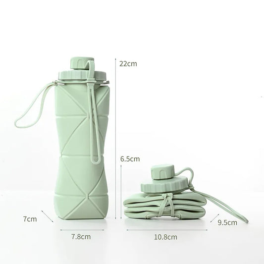 Silicone Foldable Water Bottle – Leak-Proof Collapsible Travel Bottle for Gym, Outdoor & Daily Use