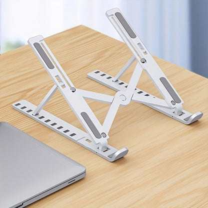 Adjustable Foldable Aluminum Laptop Stand with Carry Pouch – Portable Ergonomic Notebook Holder