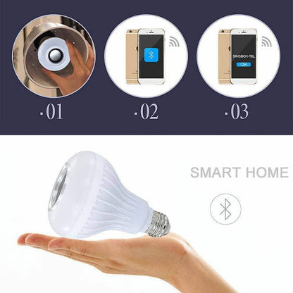 Bluetooth RGB LED Music Bulb Speaker – Wireless Color Changing Light with Built-in Bluetooth Audio Speaker