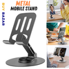 Metal Foldable Mobile Stand – Adjustable Phone Holder for Desk, Kitchen & Office Use | Universal Smartphone Stand