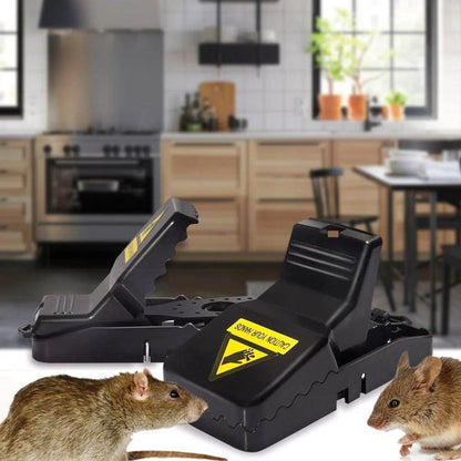 Reusable Plastic Mouse Trap – Snap Style Rodent Catcher for Indoor & Outdoor Pest Control Use