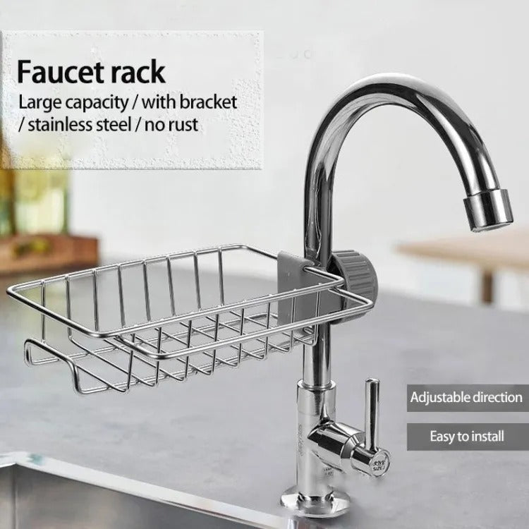 2-in-1 Kitchen Faucet Basket & 360° Rotating Faucet Sprayer Set – Water Saving Sink Accessories