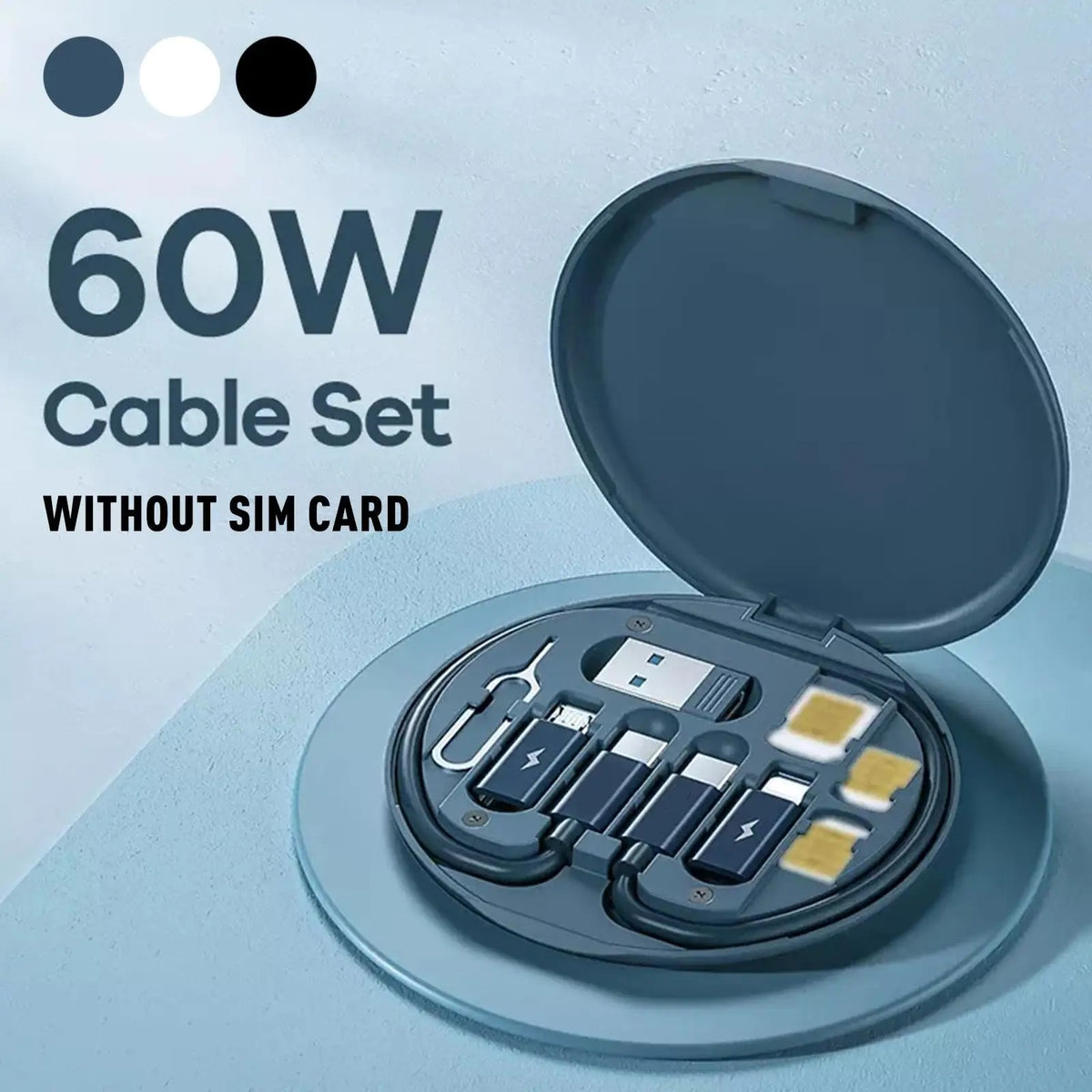 Magnetic Suction Mobile Holder + 60W Travel Cable Kit – 2-in-1 Deal