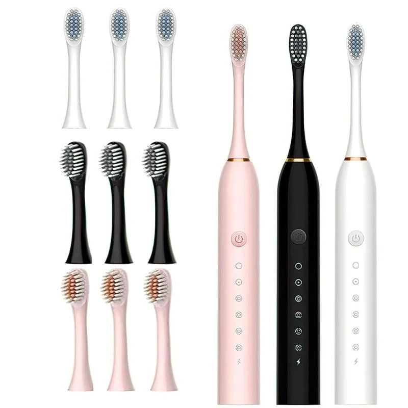 X-3 Electric Toothbrush with 4 Replacement Brush Heads - Free Shipping