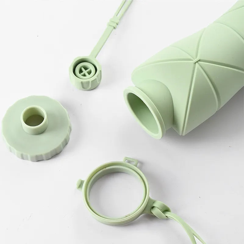 Silicone Foldable Water Bottle – Leak-Proof Collapsible Travel Bottle for Gym, Outdoor & Daily Use