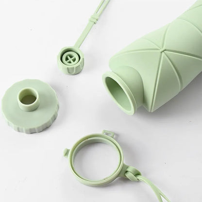 Silicone Foldable Water Bottle – Leak-Proof Collapsible Travel Bottle for Gym, Outdoor & Daily Use