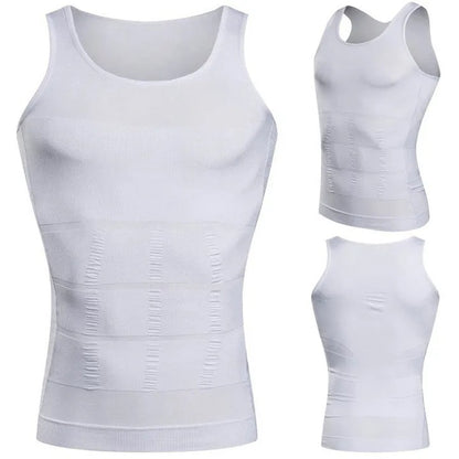 Men’s Compression Body Shaper Vest – Slim Fit Stretchable Undershirt for Everyday Wear & Layering