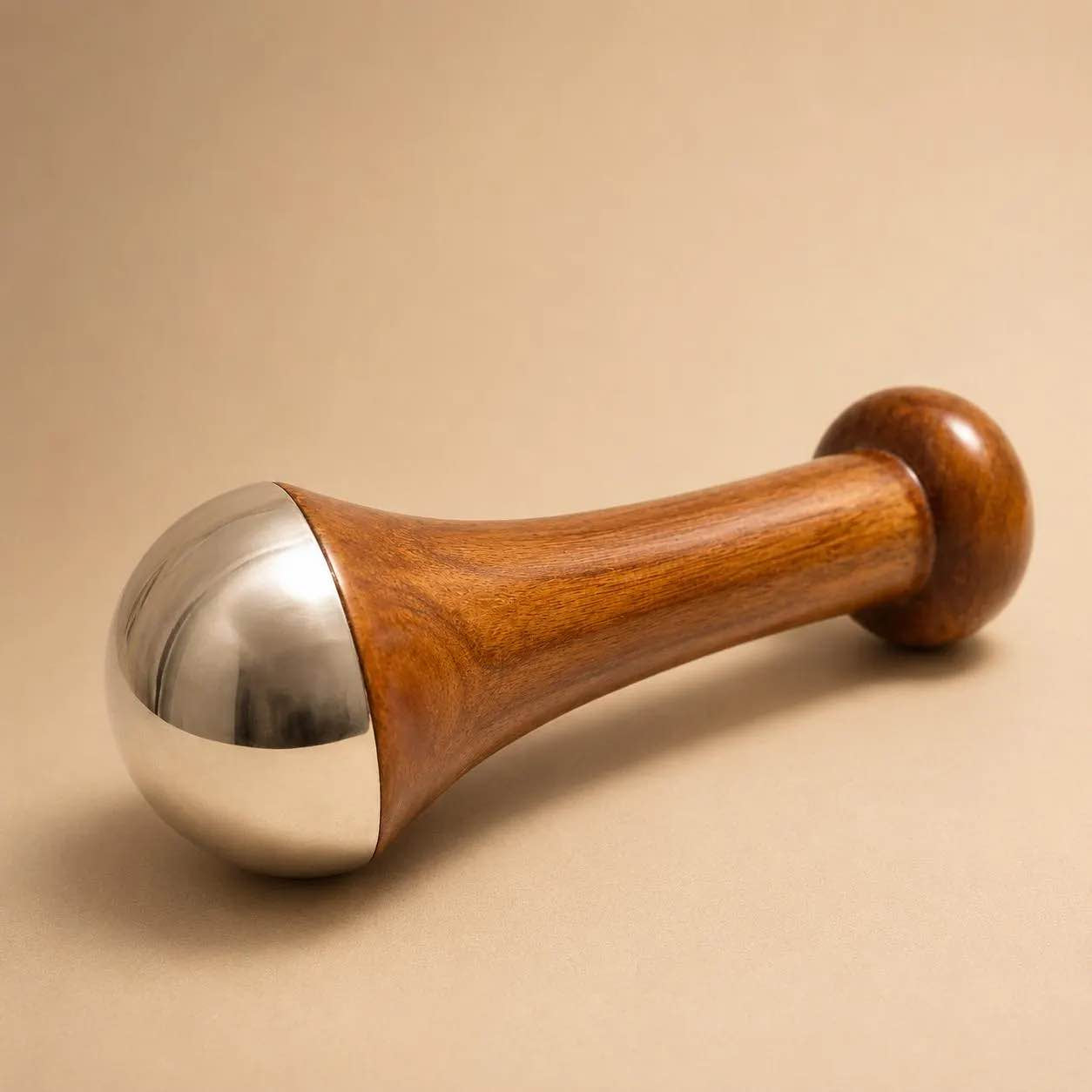 Kansa Wand Face & Body Massager – Traditional Metal Massage Tool with Wooden Handle