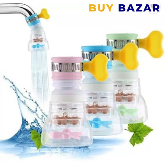 360° Rotating Faucet Water Filter Tap Aerator – Multi-Layer Filtration Kitchen Sink Attachment with Adjustable Spray Head