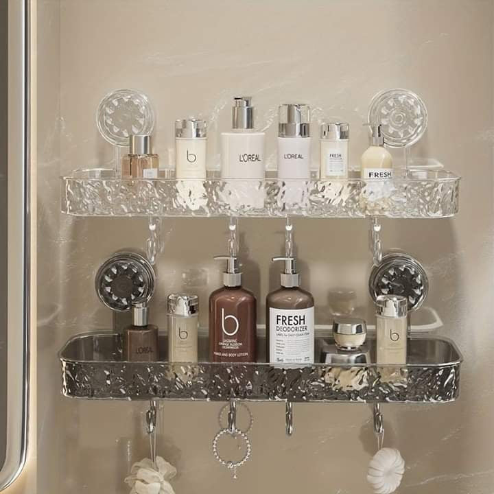Luxury Suction Shelf – Wall Mounted Corner Shower Organizer | Free Shipping