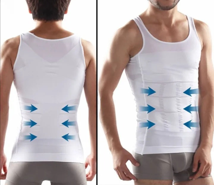 Men’s Compression Body Shaper Vest – Slim Fit Stretchable Undershirt for Everyday Wear & Layering