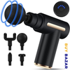 Rechargeable Muscle Massage Gun – Portable Percussion Massage Device with 4 Interchangeable Heads for Body Use