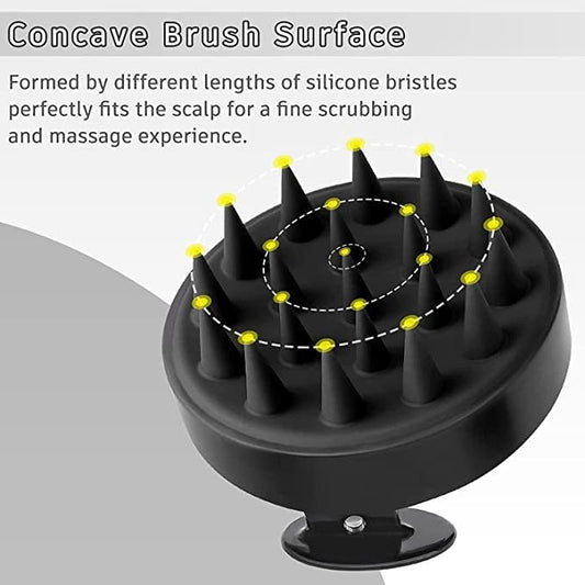 Silicone Scalp Massager Shampoo Brush – Waterproof Hair & Head Massage Scrubber