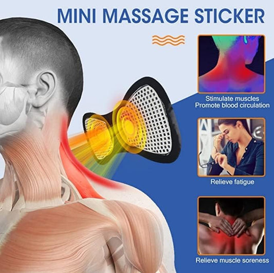 Mini Portable Pulse Massager Stick – USB Rechargeable Electronic Massage Device with Multiple Modes & Intensity Levels