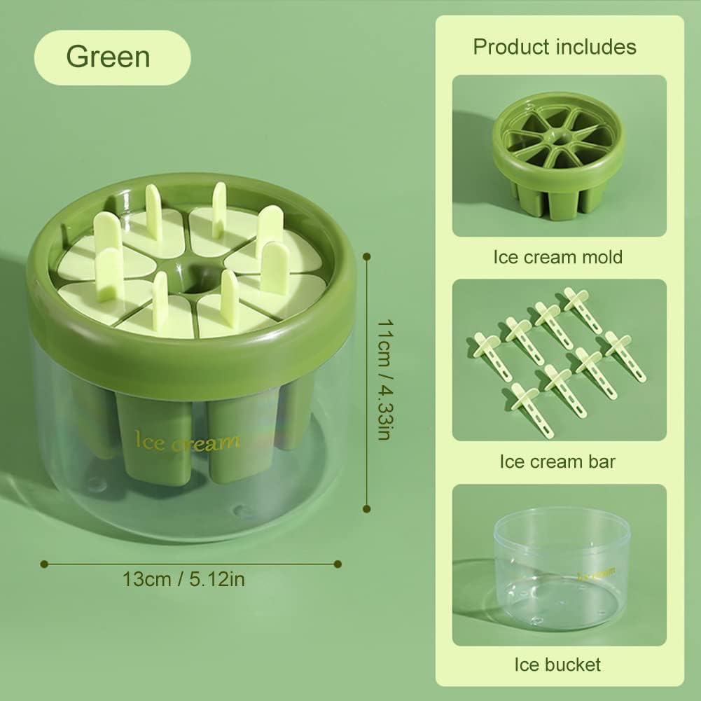 7-Slot Reusable Ice Pop Mold Set with Storage Container – DIY Homemade Popsicle Maker - Free Shipping