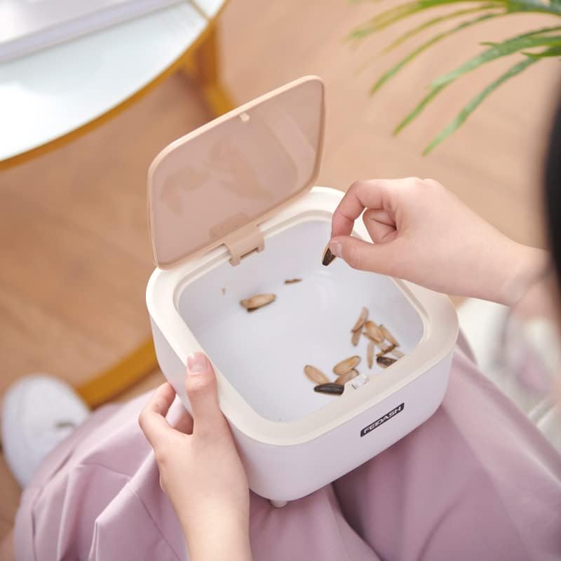 Mini Desktop Dustbin – Compact Table Trash Can with Flip Lid