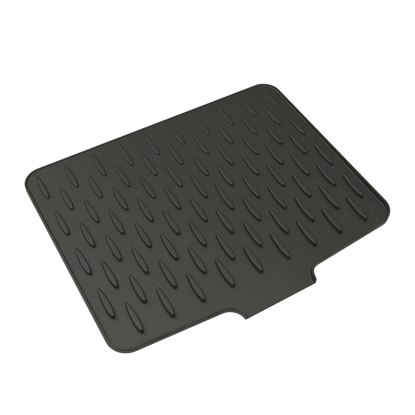 Silicone Sink Drying Mat with Drain Spout – Anti-Slip Kitchen Dish Drying Mat for Countertop