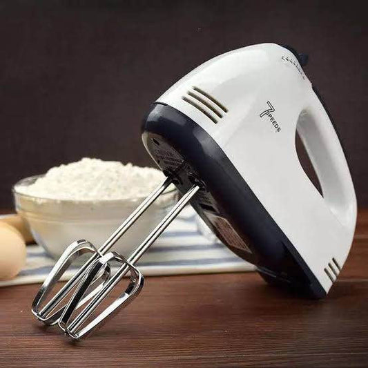 7-Speed Electric Hand Mixer – Scarlett Kitchen Beater with Stainless Steel Whisks & Dough Hooks for Baking