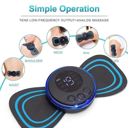 Mini Portable Pulse Massager Stick – USB Rechargeable Electronic Massage Device with Multiple Modes & Intensity Levels